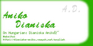 aniko dianiska business card